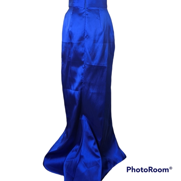 Eleni Elias Satin  Gown With Embellishments, Sz 8 , NWT - Picture 5 of 7